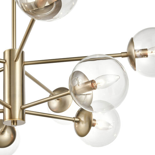 Avell 10 Light 36 inch Modern Gold Chandelier Ceiling Light